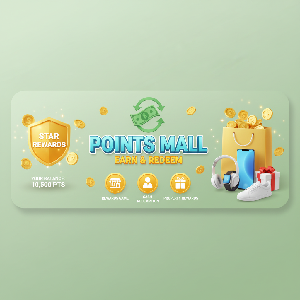 Points Mall 淺綠色橫幅
